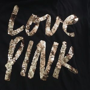 COPY - VS PINK gold sequin zip-up hoodie